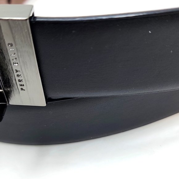 PERRY ELLIS POTFOLIO MEN'S REVERSIBLE BELT, BLACK & BROWN, SIZE 44 - Picture 4 of 8